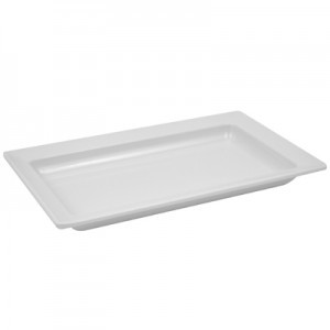 White 1/4 Size Melamine Classico Tray  500ml White 1/4 Size Melamine Classico Tray  500ml