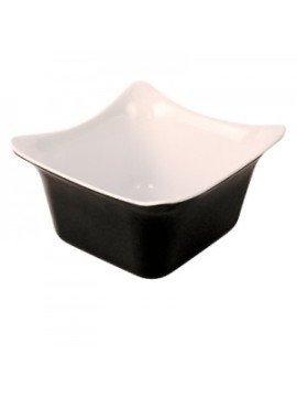 Black/White 1/6 Sz Melamine Fleur Crock /SF 1L