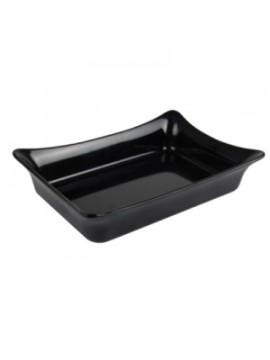 Black Melamine Fleur Crock w/sf 295x210x65mm 2L