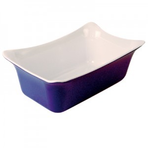 Blue/White 1/4 Sz Melamine Fleur Crock  w/SF 2L
