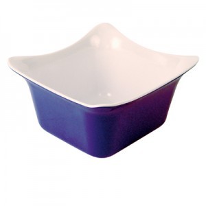 Blue/White 1/6 Sz Melamine Fleur Crock  w/SF 1L