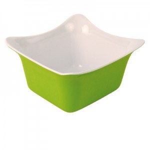 Green/White 1/6 Sz Melamine Fleur Crock  1L