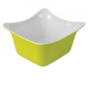 Lime Green/White 1/6 Sz Melamine Fleur Crock