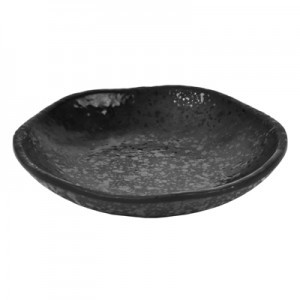 Noir Black Crackle Glaze Plate 205x43mm Noir Black Crackle Glaze Plate 205x43mm