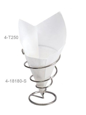 7" x 7" Food-Safe Double-Open Bag / Wire Cone Basket Liner / Deli Wrap, White, 250 pieces./cs. 7" x 7" Food-Safe Double-Open Bag / Wire Cone Basket Liner / Deli Wrap, White, 250 pieces./cs.