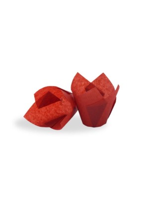 4" x 4" Food-Safe Tulip Inserts, Red, 1000 pieces./cs. 4" x 4" Food-Safe Tulip Inserts, Red, 1000 pieces./cs.