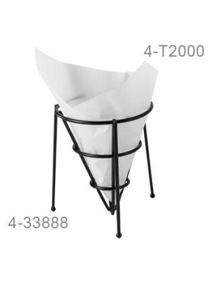 7" x 7" Food-Safe Double-Open Bag / Wire Cone Basket Liner / Deli Wrap, White, 2000 pieces./cs.