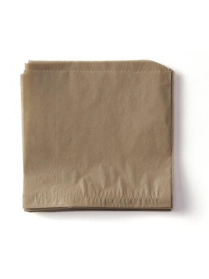 7" x 7" Food-Safe Double-Open Bag / Wire Cone Basket Liner / Deli Wrap, Brown, 2000 pieces./cs.