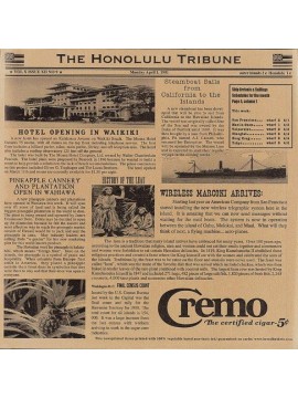 12" x 12" Food-Safe Hawaii Newsprint Liner, Brown, 1000 pieces./cs.